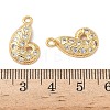 Ocean Brass Micro Pave Clear Cubic Zirconia Charms KK-B160-42G-03-3