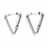 201 Stainless Steel Triangle Hoop Earrings STAS-S103-29P-3