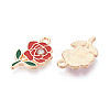 Alloy Rhinestone & Enamel Pendants ENAM-T024-63A-G-2