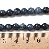 Natural Grade AA Dumortierite Quartz Round Bead Strands G-P075-43-6mm-5