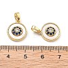 Brass Micro Pave Cubic Zirconia Charms KK-B129-16G-3