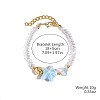 Starfish & Conch Glass & Porcelain Beaded Bracelets for Women FS-WG8B806-05-1