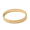 304 Stainless Steel Rhinestone Hinged Bangles for Women BJEW-B168-16G-4