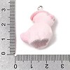 Flocking Opaque Resin Pendants RESI-G128-01J-3