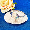 Mermaid Tail Alloy Enamel Cuff Bangle JB744A-4