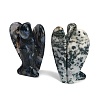 Natural Moss Agate Carved Angel Figurines G-O200-03J-01-2
