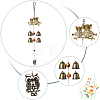 Owl Alloy Wind Chimes HJEW-WH0036-72-6