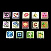 Printed Handmade Porcelain Beads PORC-G016-04-1