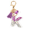Alloy Resin Heart Keychains KEYC-TADJ0002-01G-K-1