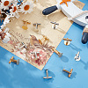HOBBIESAY 30Pcs 2 Colors Brass Cufflinks for Men FIND-HY0003-47-4