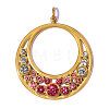 304 Stainless Steel with Rhinestone Pendants RB-OY001-42G-02-1