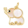 Brass Micro Pave Clear Cubic Zirconia Pendants KK-H273-20G-1