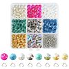 160Pcs 8 Colors Glass Charms RGLA-FS0001-24-1