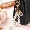 Acrylic & ABS Plastic Pearl Bead Keychains KEYC-YW00299-02-6