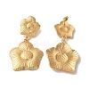 Flower Ion Plating(IP) 304 Stainless Steel Stud Earrings for Women EJEW-L287-031G-2