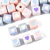 28Pcs 7 Colors Opaque Acrylic Enamel Beads ACRC-FS0001-03-2