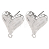 Rhodium Plated 925 Sterling Silver Stud Earrings Findings STER-K176-23P-1