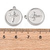 304 Stainless Steel Pendants STAS-P432-01F-P-3