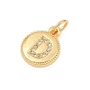 Brass Micro Pave Clear Cubic Zirconia Charms CU-CBA56CE-12G-D-2