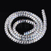 AB Color Plated Transparent Glass Beads Strands GLAA-T026-2x4mm-T06-2