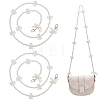 WADORN 2Pcs ABS Plastic Imitation Pearl Beaded Bag Handles FIND-WR0006-62-1