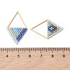 5Pcs 5 Styles Glass Seed Bead & 304 Stainless Steel Pendants PALLOY-MZ01309-3