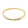 Brass Pave Colorful Cubic Zirconia Hinged Bangles for Women BJEW-S147-07G-03-2