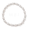 Polymer Clay Rhinestone & Shell Pearl Beads Stretch Bracelets for Women BJEW-JB13191-2