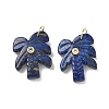 Dyed Natural Lapis Lazuli Carved Pendants GG-CBA67BD-02G-G-1