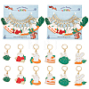 Rabbit Theme Alloy Enamel Locking Stitch Markers HJEW-PH01756-1