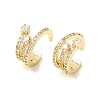 Brass Micro Pave Cubic Zirconia Cuff Earrings for Women CU-CBAE7DF-31G-4