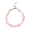 Natural Madagascar Rose Quartz Beaded Bracelets for Women BJEW-JB14156-03-3