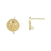 Brass Stud Earring Findings KK-G437-13G-3