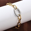 Two Tone 304 Stainless Steel Link Bracelets BJEW-P396-01E-A-1
