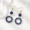 304 Stainless Steel Round Dangle Earrings EJEW-JE06786-6
