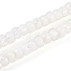 Luminous Handmade Silver Foil Glass Beads Strands FOIL-N029-02B-01-1
