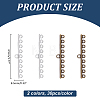 60Pcs 2 Colors Tibetan Style Alloy Chandelier Component Links FIND-ME0004-06-2