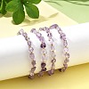 Natural Amethyst Beads Bracelets for Women BJEW-H623-02S-02-3