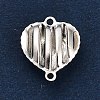 925 Sterling Silver 3D Holow Connector Charms STER-F058-02S-01-2