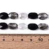 Electroplate Imitation Jade & Opaque & Transparent Glass Beads Strands EGLA-Q135-8x11MM-01E-5