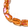 Transparent Electroplate Glass Beads Strands EGLA-F150-FR02-3