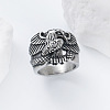 304 Stainless Steel Snake with Eagle Finger Rings for Men TH9949-5-4