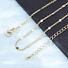 1MM Brass Cable Chain Necklace for Women Men KK-P302-02G-3