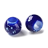 Spray Painted ABS Plastic European Beads KY-G033-01B-06-2