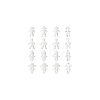 Unicraftale 16Pcs 4 Style 201 Stainless Steel Connector Charms STAS-UN0035-52-6
