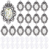 30Pcs Tibetan Style Alloy Pendant Cabochon Settings DIY-UN0008-63AS-1