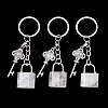 Natural Quartz Crystal Pendant Keychains KEYC-A016-01P-10-1