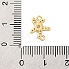 Brass Clear Cubic Zirconia Connector Charms/Links FIND-L019-07G-05-3
