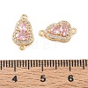 Brass Micro Pave Cubic Zirconia Links Connector Charms KK-K351-77G-05-3