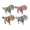 Alloy Rhinestone Lapel Pins for Backpack Clothes JEWB-H036-02AB-2